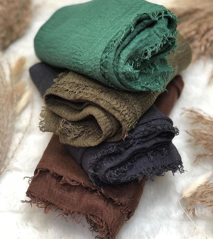 Hijab Cotton froissé